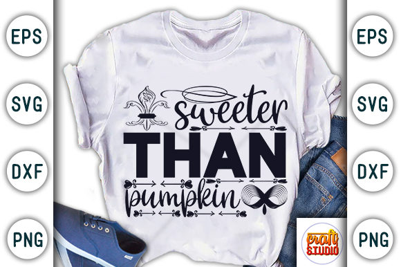 Sweeter Than Pumpkin Graphic T-shirt Designs By CraftStudio