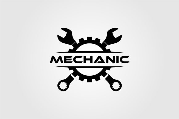 Mechanic Gear and Wrench Logo Design Grafik Logos Von lawoel