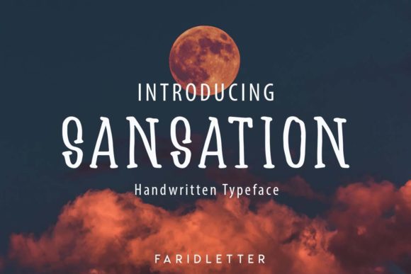 Sansation Script & Handwritten Font By Farid Letter