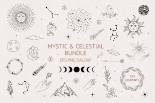 Hand Drawn Mystic & Celestial Bundle Graphic Illustrations By Kirill's Workshop 1