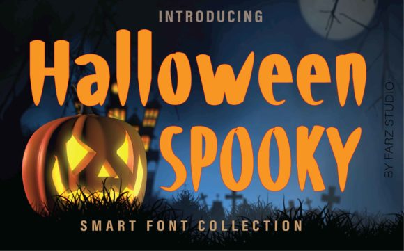Halloween Spooky Font Fontes de Exibição Fonte Por Farz Studio
