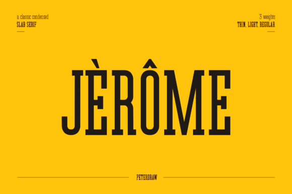 Jerome Slab Serif Font By peterdraw