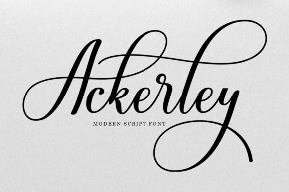 Ackerley Script & Handwritten Font By Black Studio