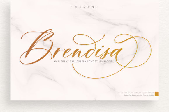 Brendisa Script & Handwritten Font By Jamalodin