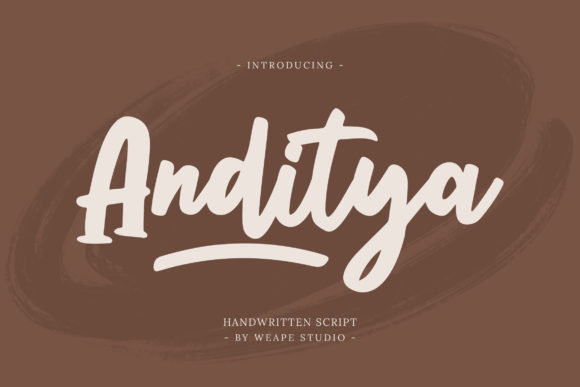 Anditya Script & Handwritten Font By Weape Design