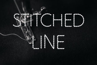 Stitched Line Czcionki do Wyświetlania Czcionka Przez Vladimir Carrer 1