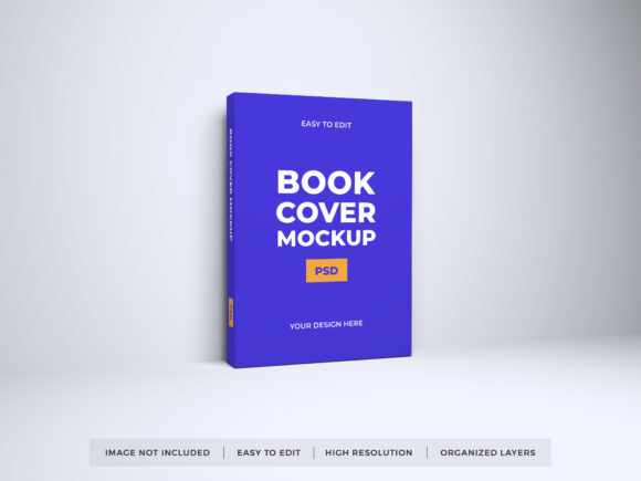 Realistic Book Cover Photoshop Mockup Gráfico Mockups de Productos Diseñados a Medida Por dendysign