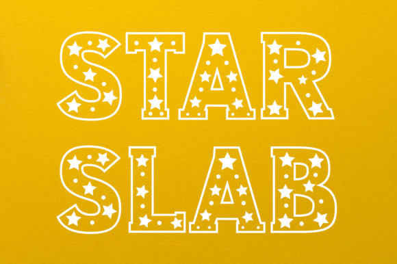 Star Slab Decorative Font By Vladimir Carrer