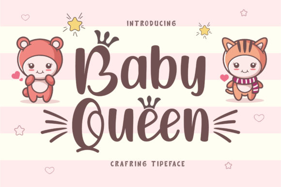 Baby Queen Display Font By Graphicxell