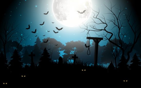 Creepy Halloween Background Vector Graphic Illustrations By Ka Design