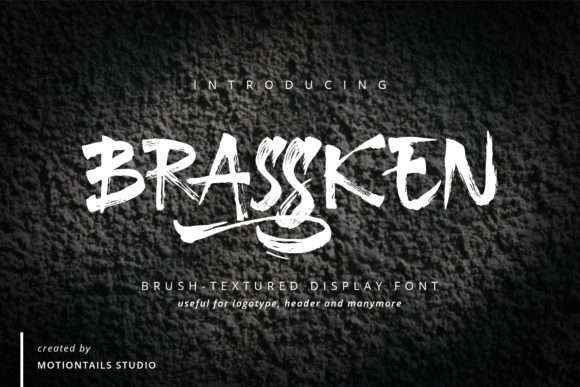Brassken Display Font By motiontailstudio