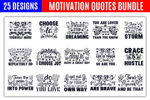 Motivation Quotes Designs Bundle Graphic Crafts By CraftStudio