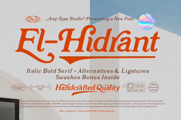 El-Hidrant Serif Fonts Font Door Anytype