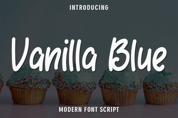 Vanilla Blue Script & Handwritten Font By rangkaiaksara