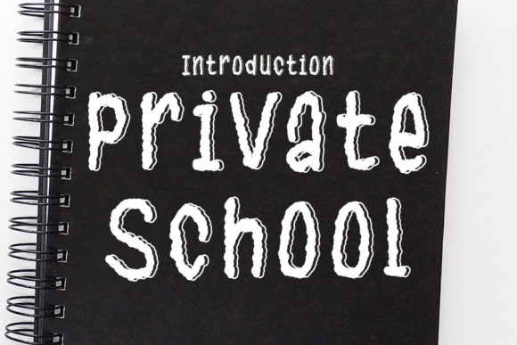 Private School Display Font By FL Space