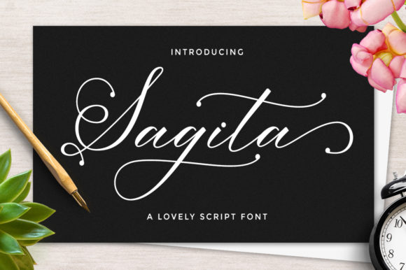 Sagita Skript-Schriftarten Schriftart Von LetterFreshStudio