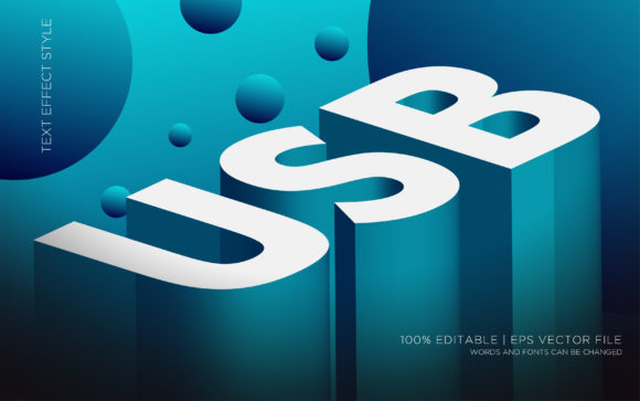 USB ISOMETRIC 3D TEXT EFFECTS Graphic Layer Styles By Neyansterdam17