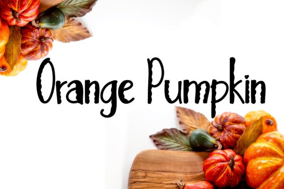 Orange Pumpkin Display Font By Ansart