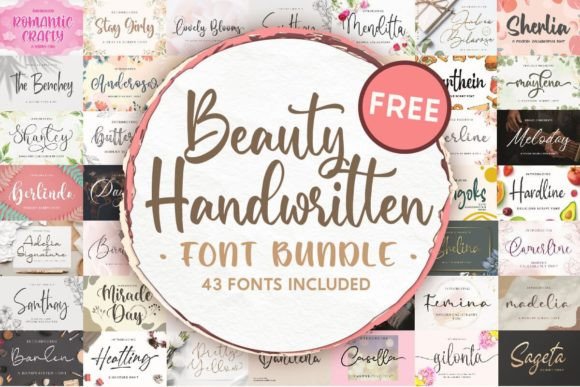 Beauty Handwritten Font Bundle Bundle By Blankids Studio