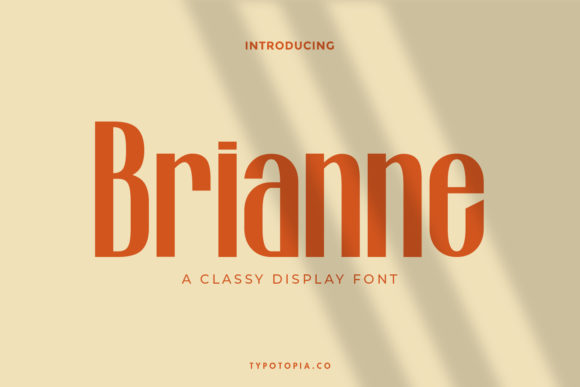 Brianne Display Font By typotopia