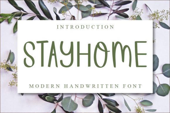 Stayhome Script & Handwritten Font By ONE DESIGN
