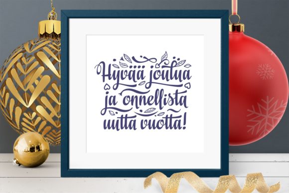 Finnish Christmas Lettering Typography Graphic Illustrations By millerzoa