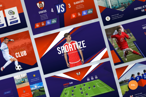 Soccer & Football Club Google Slides Graphic Presentation Templates By Graphue