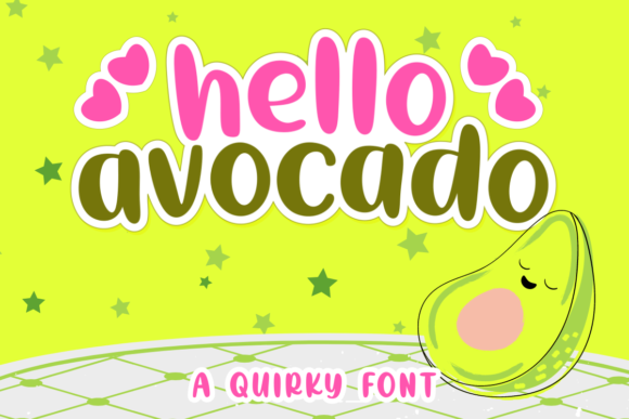 Hello Avocado Display Font By Deedeetype