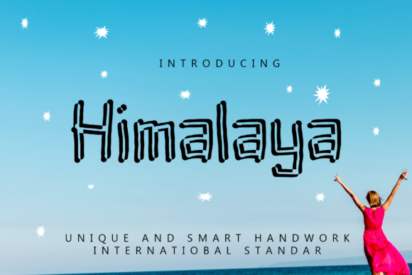Himalaya Display-Schriftarten Schriftart Von GiaLetter