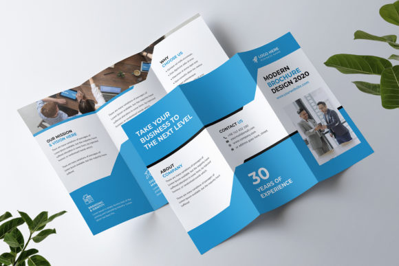 Corporate Tri-Fold Brochure Template Graphic Print Templates By Pixelpick