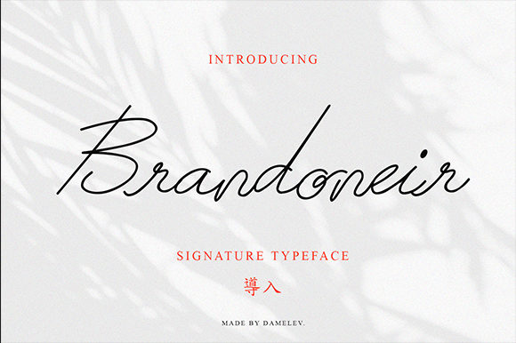Brandoneir Script & Handwritten Font By Damelev.