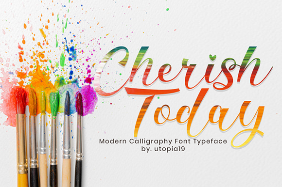 Cherish Today Script & Handwritten Font By utopiabrand19