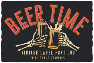 Beer Time Display Font By Vozzy Vintage Fonts And Graphics 1