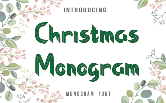 Christmas Monogram Display Font By Farz Studio