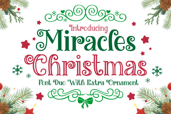 Miracles Christmas Display Font By Dreamink (7ntypes)