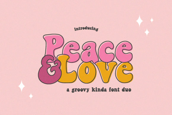 Peace and Love Display Font By Salt and Pepper Fonts