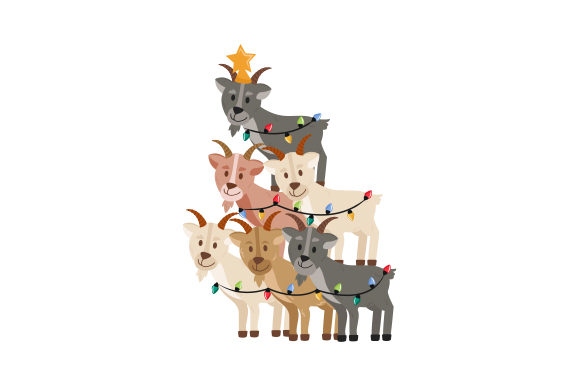 Christmas Goats Christmas Craft Cut File By Creative Fabrica Crafts
