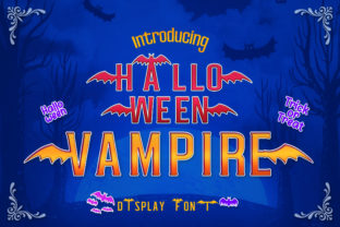 Halloween Vampire Display Font By numnim 5