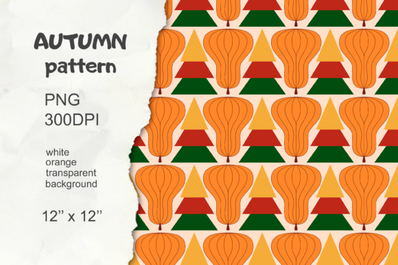 Orange Pumpkin Seamless Pattern Graphic Patterns By CuteShopClipArt