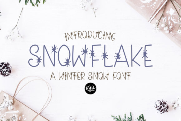 Snowflake Font Decorativi Font Di blushfontco