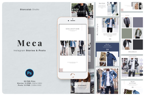 Fashion Instagram Meca | PS Graphic Web Elements By Blancalab Studio