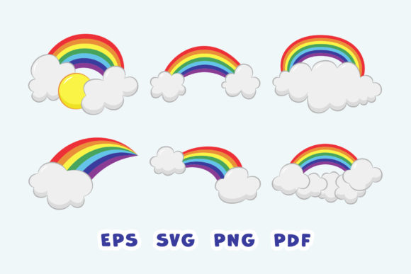 Rainbow SVG - Cute Decals Gráfico Manualidades Por DTCreativeLab