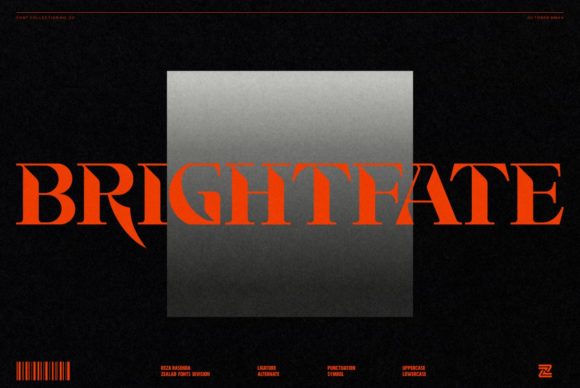 Brightfate Display Font By zealab fonts division