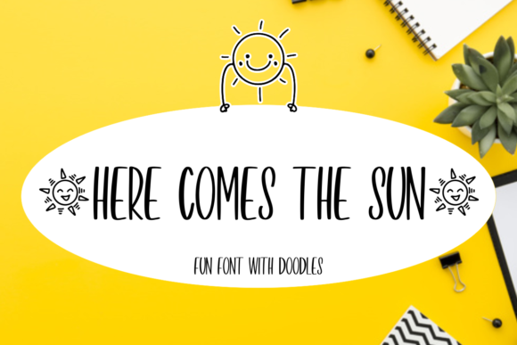 Here Comes the Sun Display Font By Fikryal Studio