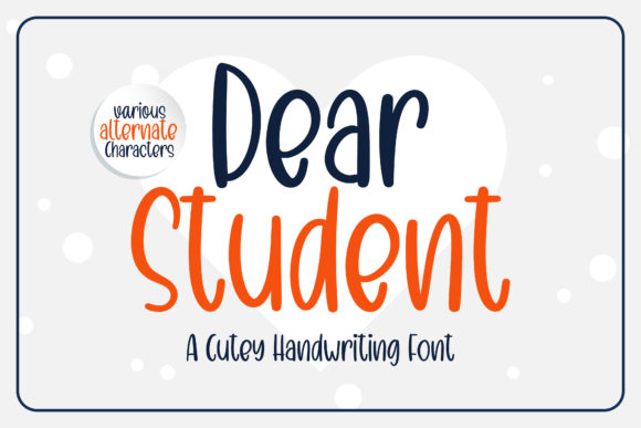 Dear Student Script & Handwritten Font By BitongType