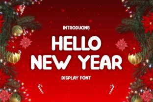 Hello New Year Display Font By Alfinart 1