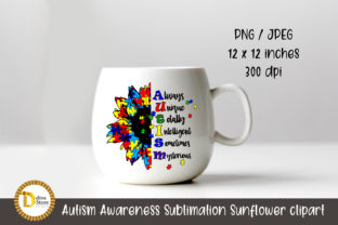 Autism Awareness Sublimation Sunflower Graphic Crafts By dina.store4art 3
