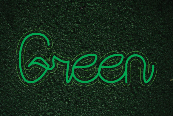 Green Skript-Schriftarten Schriftart Von Designvector10