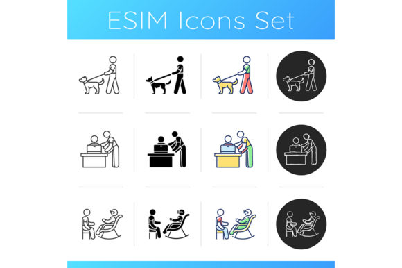 Employment Opportunities Icons Set Graphic Icons By bsd studio