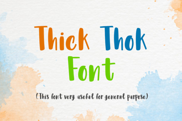 Thick Thok Display Font By OWPictures